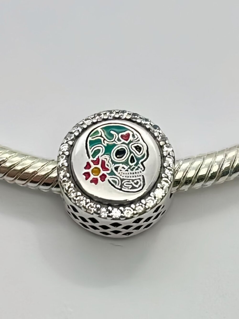 Pandora Day of the Dead Sugar Skull Charm